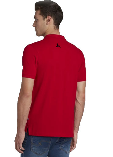 Parx Men Red Solid Polo Collar T-shirt (2)