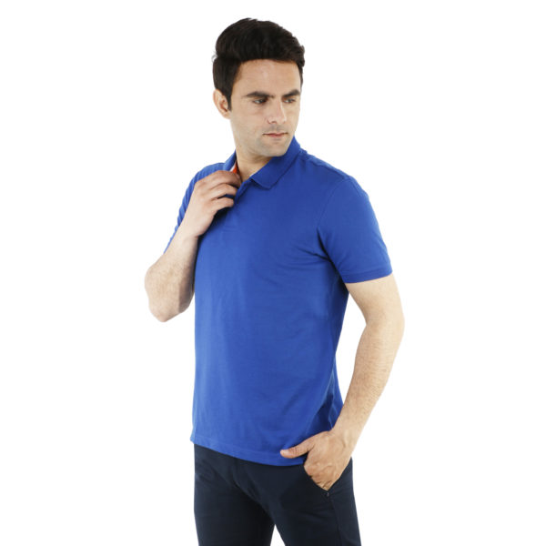 Parx Men Royal_Blue Polo Collar T-shirt (4)